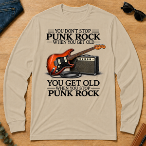 Don't Stop Playing Punk Rock Vintage Art - sand - LST2D-Sand