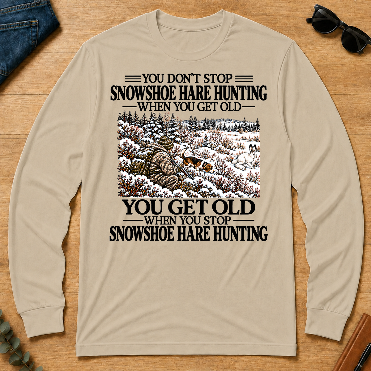 Don't Stop Snowshoe Hare Hunting Snow - sand - LST2D-Sand