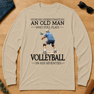 An Old Man Who Still Plays Volleyball In His Seventies - sand - LST2D-Sand