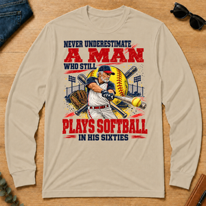 A Man Still Plays Softball In His 60s - sand - LST2D-Sand