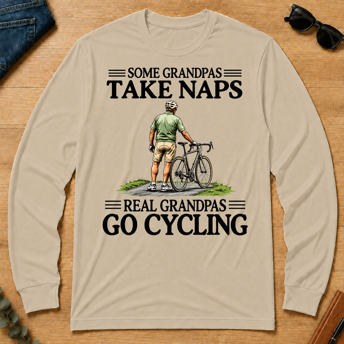 Real Grandpas Go Cycling Vintage - sand - LST2D-Sand