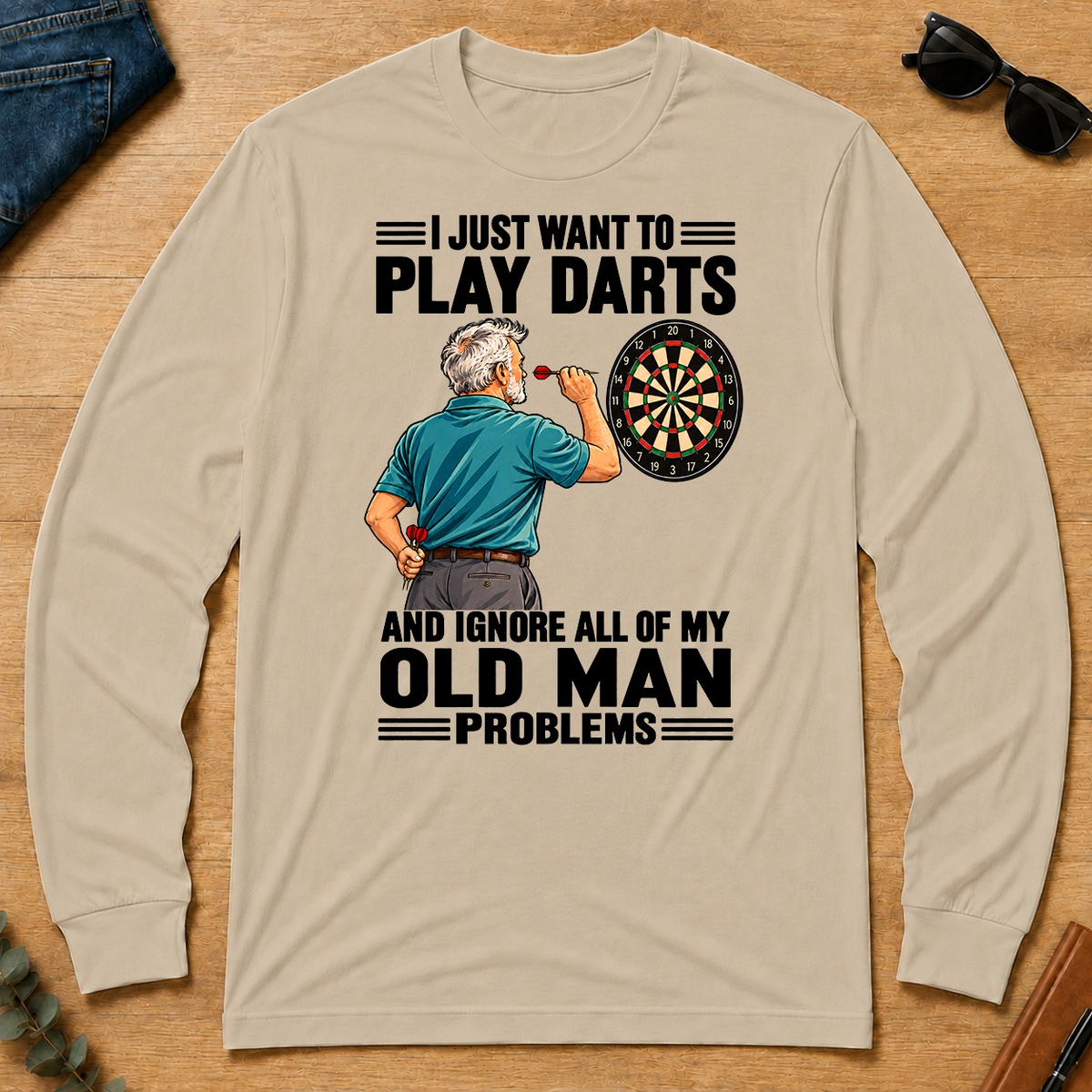 I Just Want To Play Darts Art - sand - LST2D-Sand