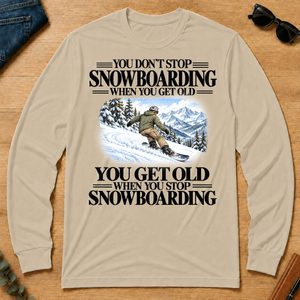 Don't Stop Snowboarding Vintage Art - sand - LST2D-Sand