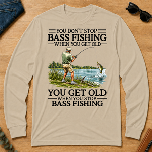 Don't Stop Bass Fishing Vintage - sand - LST2D-Sand