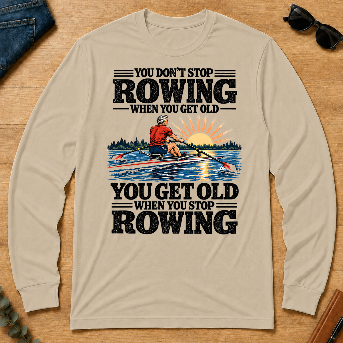 You Get Old When You Stop Rowing - sand - LST2D-Sand