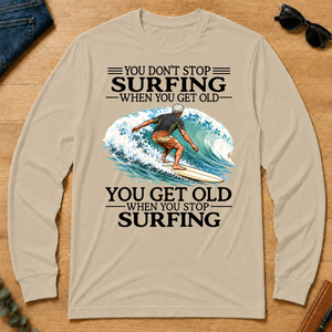 Don't Stop Surfing Vintage Art - sand - LST2D-Sand