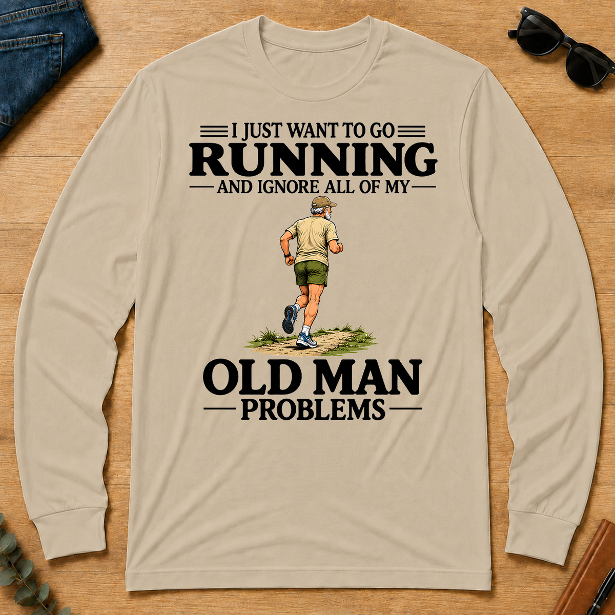 I Just Want To Go Running Vintage - sand - LST2D-Sand