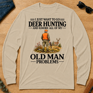 I Just Want To Go Deer Hunting Vintage - sand - LST2D-Sand