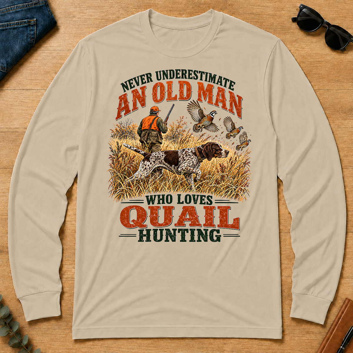 An Old Man Loves Quail Hunting - sand - LST2D-Sand