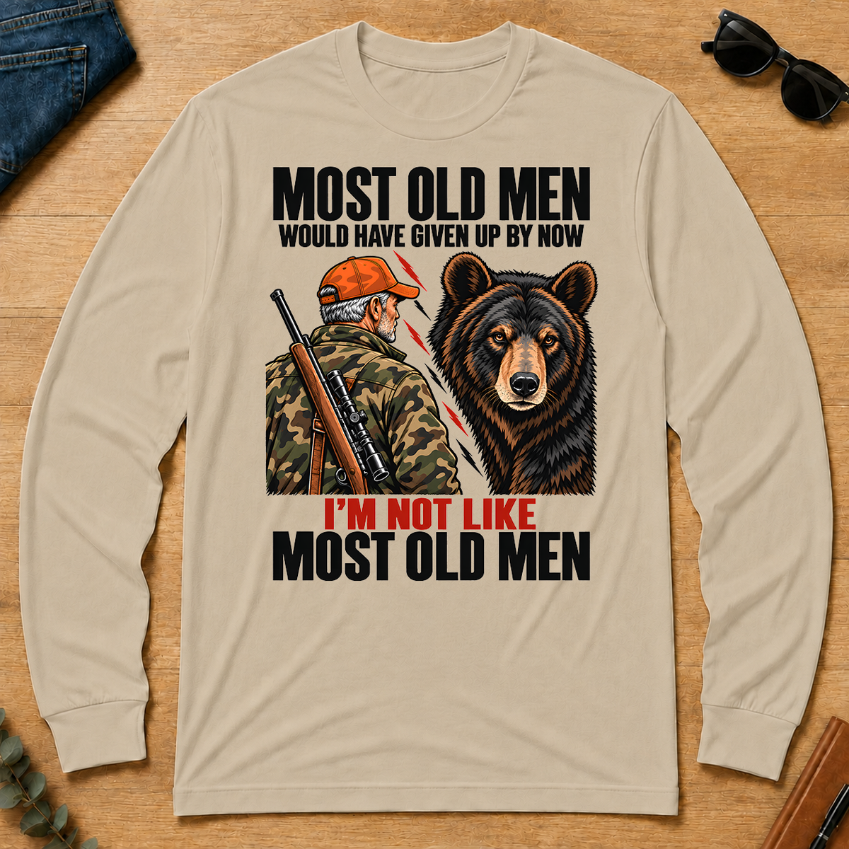Bear Hunting Most Old Men Would Have Given Up By Now - sand - LST2D-Sand