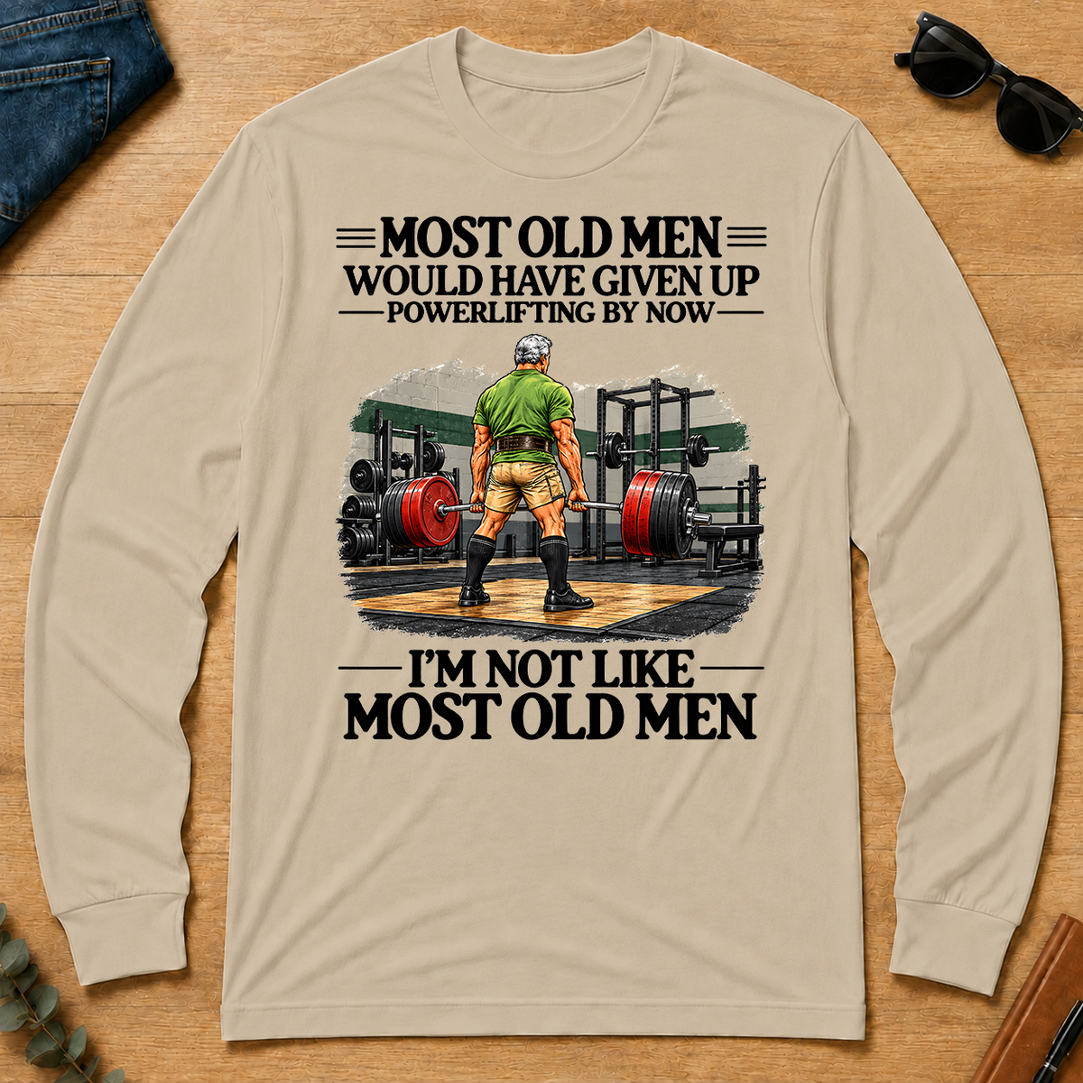 Most Old Man Would Have Given Up Power Lifting - sand - LST2D-Sand
