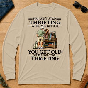 Don't Stop Thrifting Vintage Art - sand - LST2D-Sand