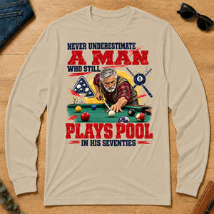 A Man Still Plays Pool In His 70s - sand - LST2D-Sand