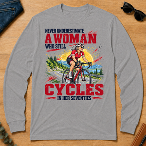 A Woman Still Cycles In Her 70s - sport-grey - LST2D-SportGrey