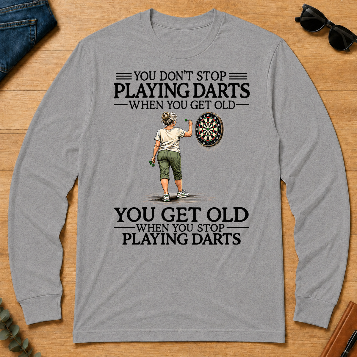 Don't Stop Playing Darts - sport-grey - LST2D-SportGrey