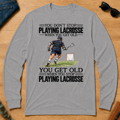 Vintage You Get Old When You Stop Playing Lacrosse - sport-grey - LST2D-SportGrey