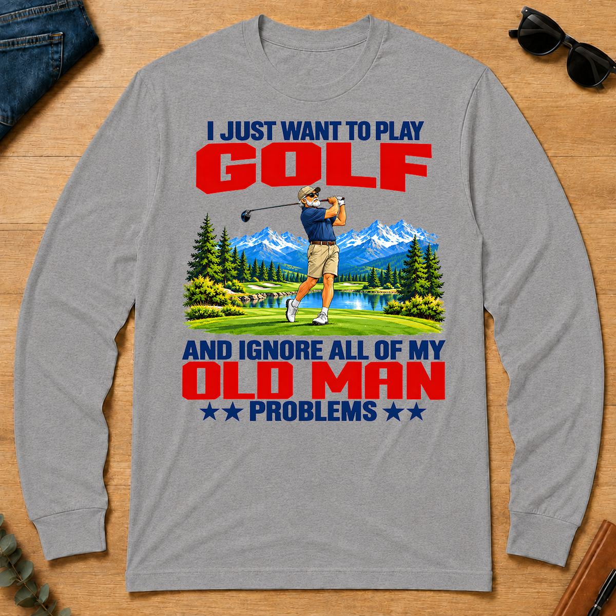 I Just Want To Play Golf - sport-grey - LST2D-SportGrey