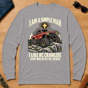 I Like RC Crawlers & Believe In Jesus - sport-grey - LST2D-SportGrey