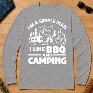 I Like BBQ And Camping - sport-grey - LST2D-SportGrey