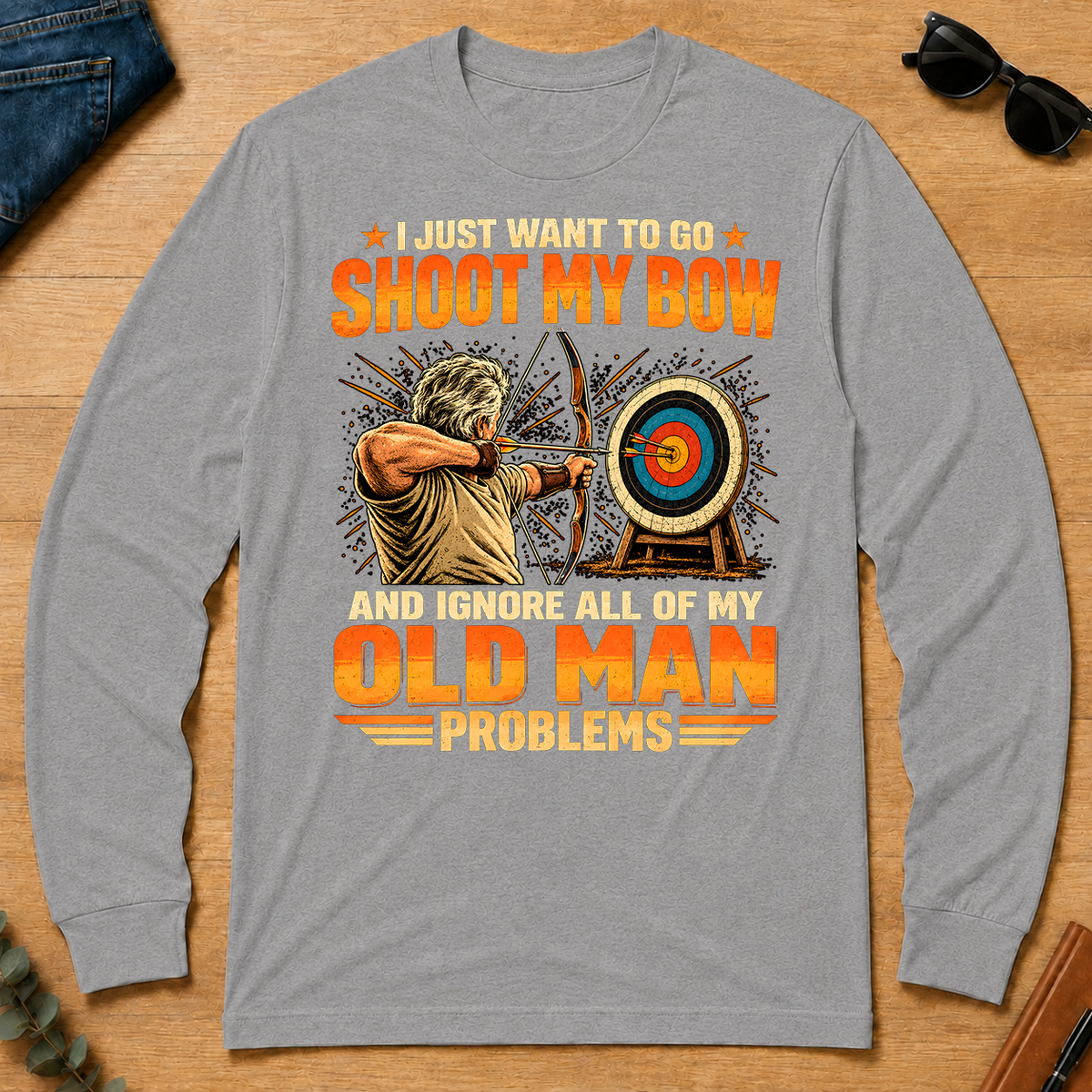 I Just Want To Go Shoot My Bow - sport-grey - LST2D-SportGrey