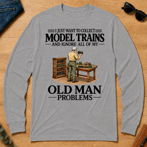 I Just Want To Collect Model Trains - sport-grey - LST2D-SportGrey