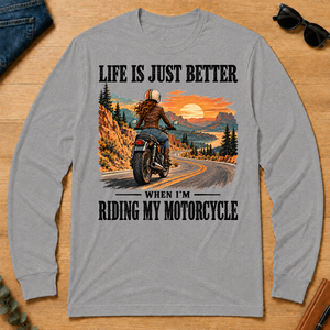 Life Is Just Better When I'm Riding My Motorcycle - sport-grey - LST2D-SportGrey