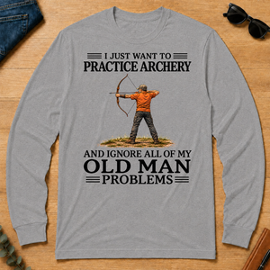 I Just Want To Practice Archery - sport-grey - LST2D-SportGrey