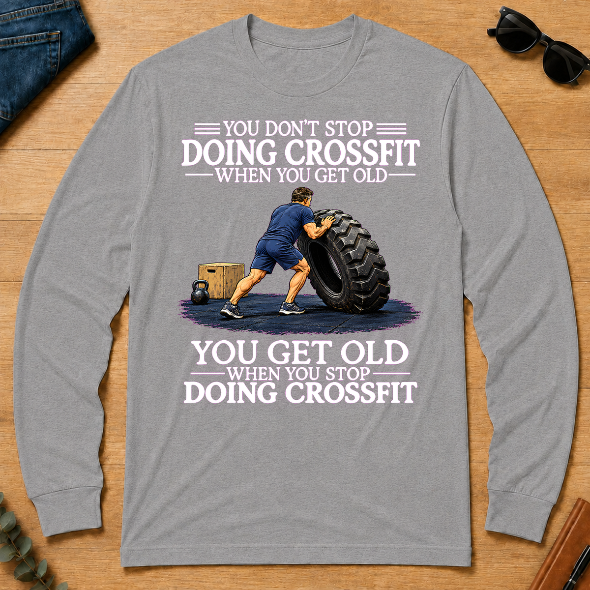 Old Man Don't Stop CrossFit - sport-grey - LST2D-SportGrey