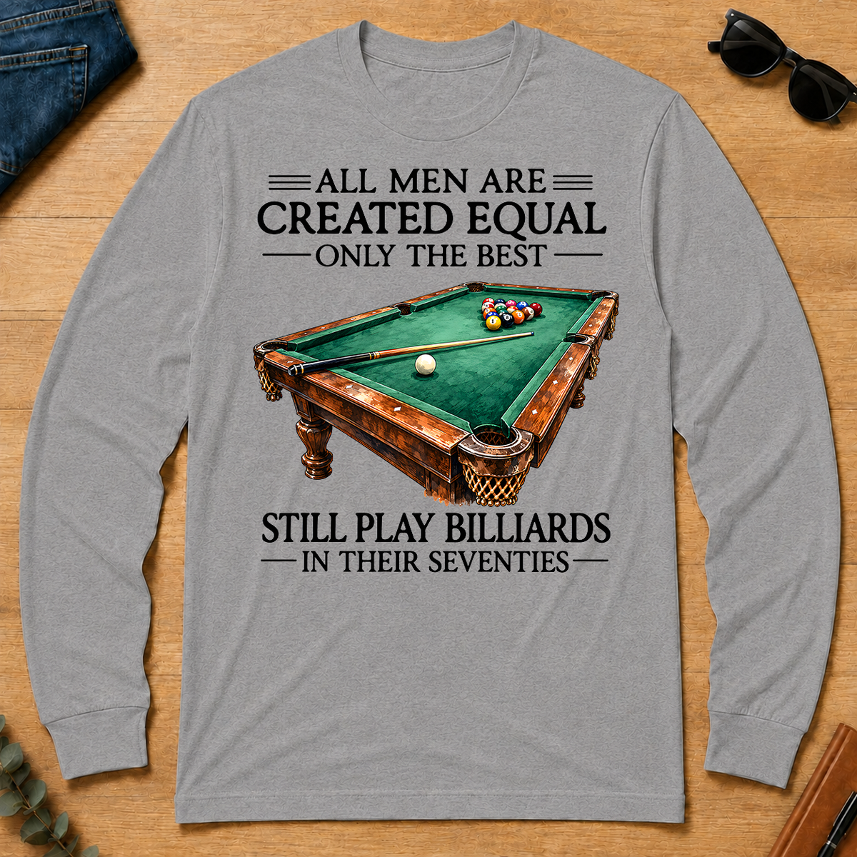 Still Play Billiards In 70s - sport-grey - LST2D-SportGrey