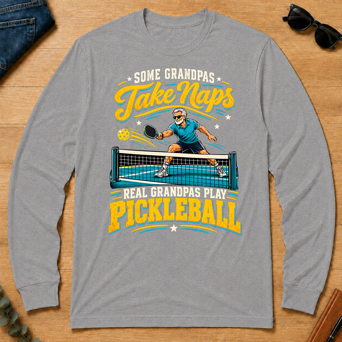 Grandpas Play Pickleball - sport-grey - LST2D-SportGrey
