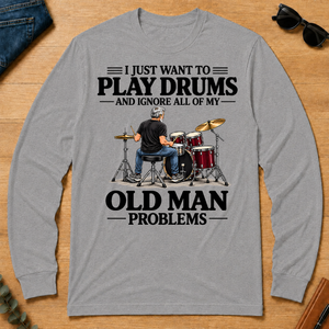 I Just Want To Play Drums - sport-grey - LST2D-SportGrey