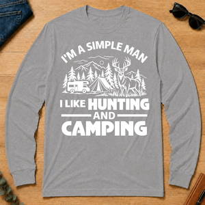 I Like Hunting And Camping - sport-grey - LST2D-SportGrey