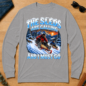 Sleds Are Calling And I Must Go - sport-grey - LST2D-SportGrey