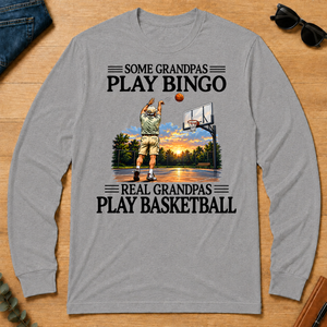 Some Grandpas Play Bingo Real Grandpas Play Basketball - sport-grey - LST2D-SportGrey