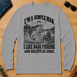I like Bass Fishing Believe In Jesus - sport-grey - LST2D-SportGrey