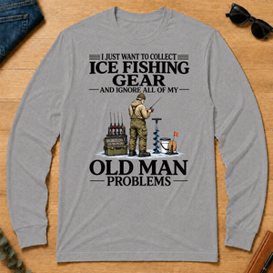 I Just Want To Collect Ice Fishing Gear - sport-grey - LST2D-SportGrey