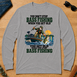 You Don't Stop Bass Fishing When You Get Old - sport-grey - LST2D-SportGrey