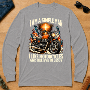 I Like Motorcycles & Believe In Jesus - sport-grey - LST2D-SportGrey