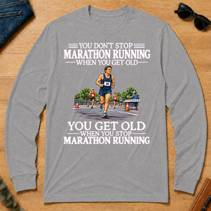Old Man Don't Stop Marathon Running - sport-grey - LST2D-SportGrey
