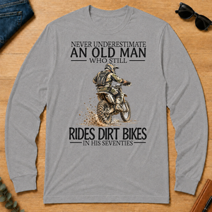 An Old Man Who Still Rides Dirt Bikes In His Seventies - sport-grey - LST2D-SportGrey