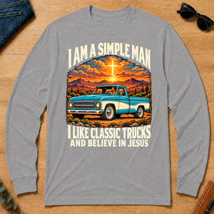 I Like Classic Trucks & Believe In Jesus - sport-grey - LST2D-SportGrey