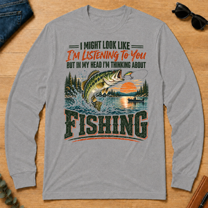 I'm Thinking About Fishing - sport-grey - LST2D-SportGrey