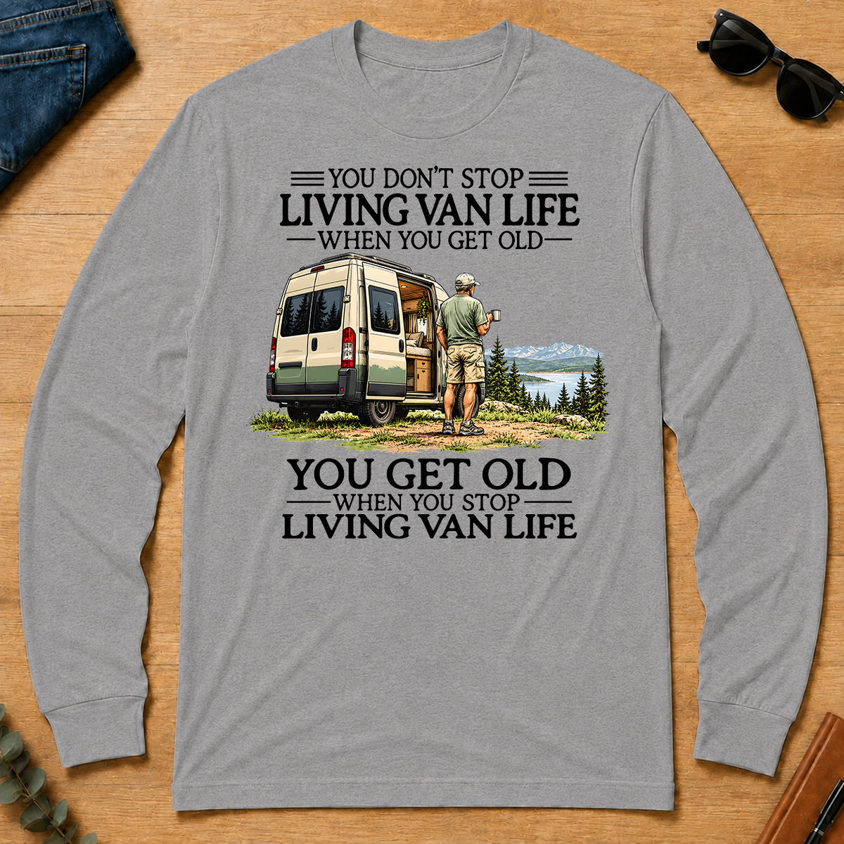 Don't Stop Living Van Life - sport-grey - LST2D-SportGrey