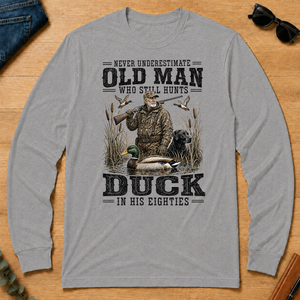 Old Man Hunting Duck In His Eighties - sport-grey - LST2D-SportGrey