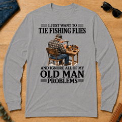 I Just Want To Tie Fishing Flies - sport-grey - LST2D-SportGrey