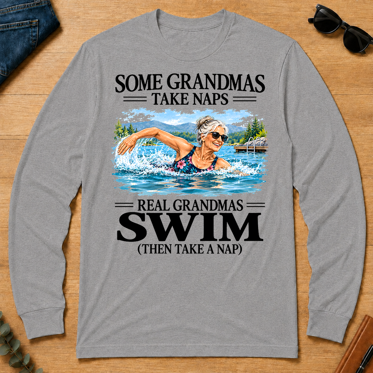 Real Grandmas Swim - sport-grey - LST2D-SportGrey