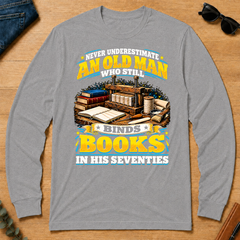 Yellow An Old Man Still Binds Book In His Seventies - sport-grey - LST2D-SportGrey