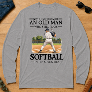 An Old Man Who Still Plays Softball In His Seventies - sport-grey - LST2D-SportGrey