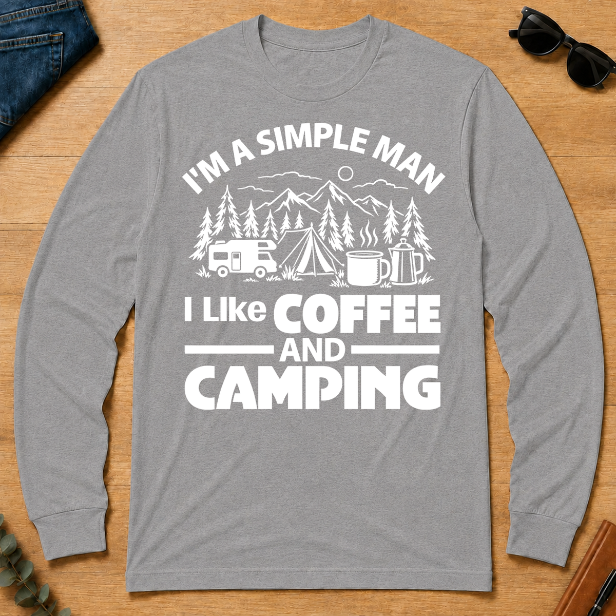 I Like Coffee And Camping - sport-grey - LST2D-SportGrey