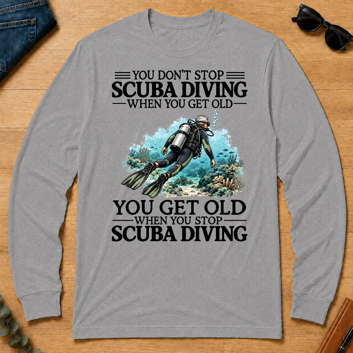 Don't Stop Scuba Driving - sport-grey - LST2D-SportGrey